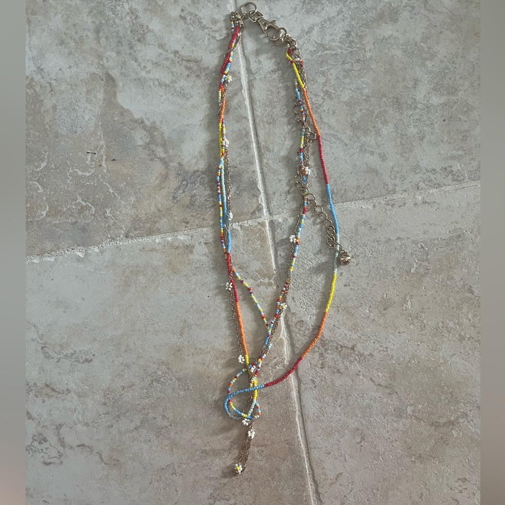 Free People Multi Beaded Daisy and Beaded Belt